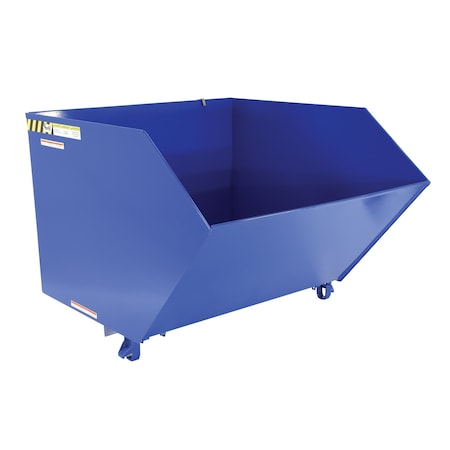 Vestil Heavy Duty Low Profile Hopper 2 Cubic Yard Blue H-200-HD
